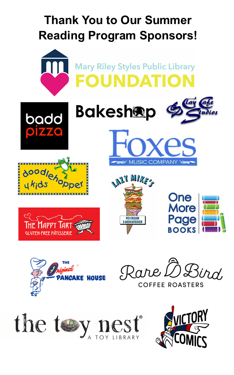 Thank you to our summer reading program sponsors!