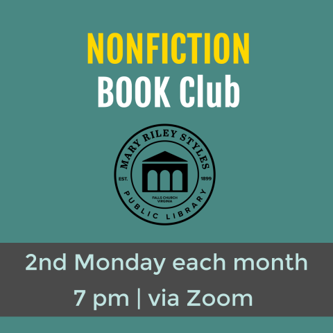 Nonfiction Book Clun 2nd Monday each month at 7 pm via Zoom