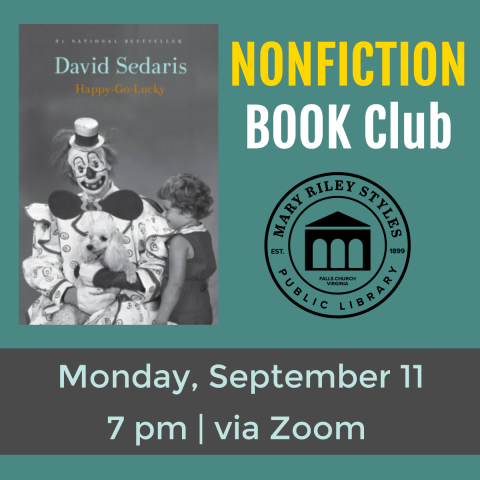 Nonfiction Book Club Monday September 11 at 7 pm via Zoom