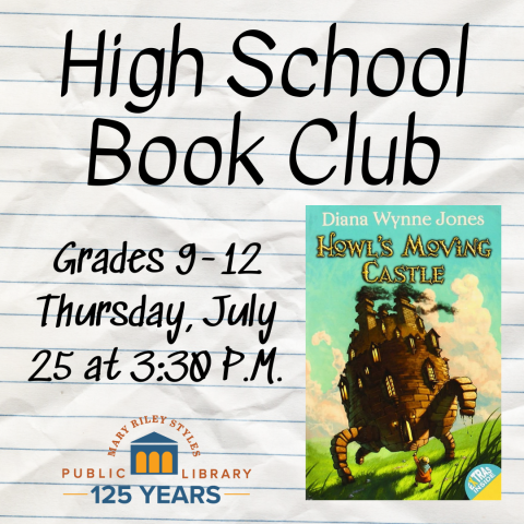 high school book club july 25 book howls moving castle