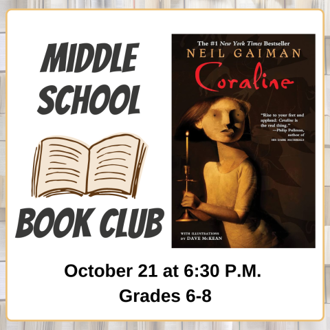 middle school book club oct 21 6:30