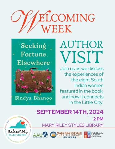 Welcoming Week Author Visit with Sindya Bhanoo