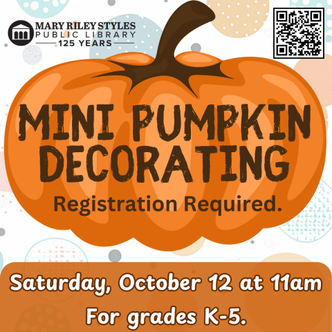 mini pumpkin decorating october 12 11 am registratrion required