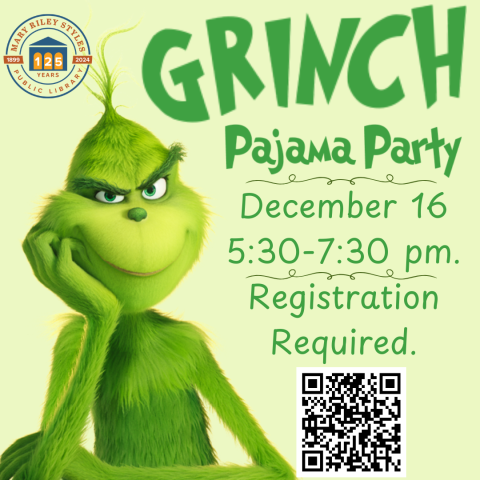 The Grinch pajamama party december 16 registration required