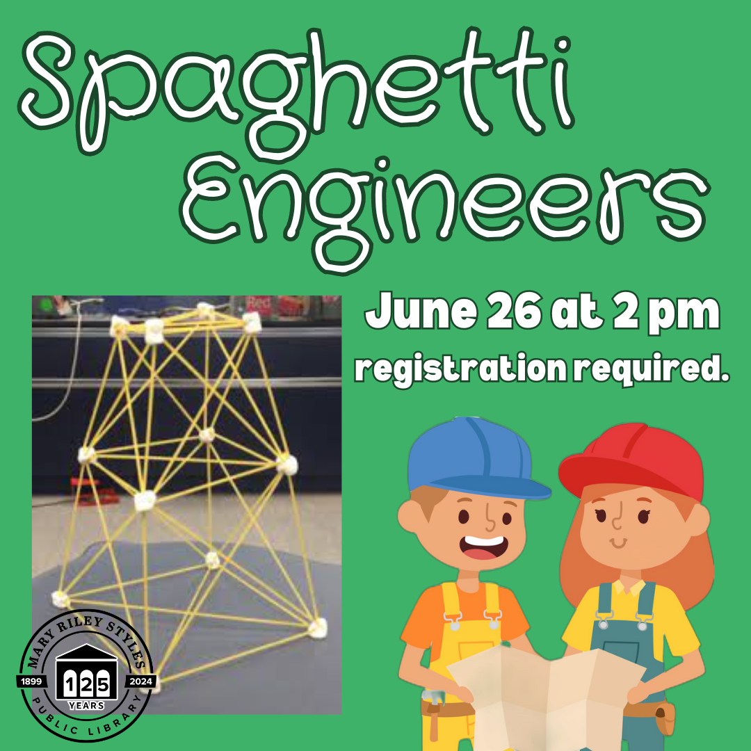 spaghetti engineers june 26 at 2 pm registration required